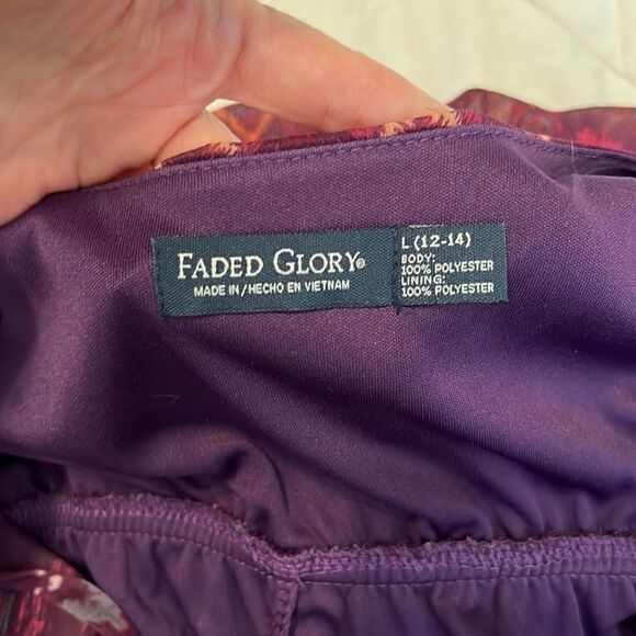 Faded Glory EUC purple zig zag print maxi dress adjustable straps fully lined - Picture 6 of 11